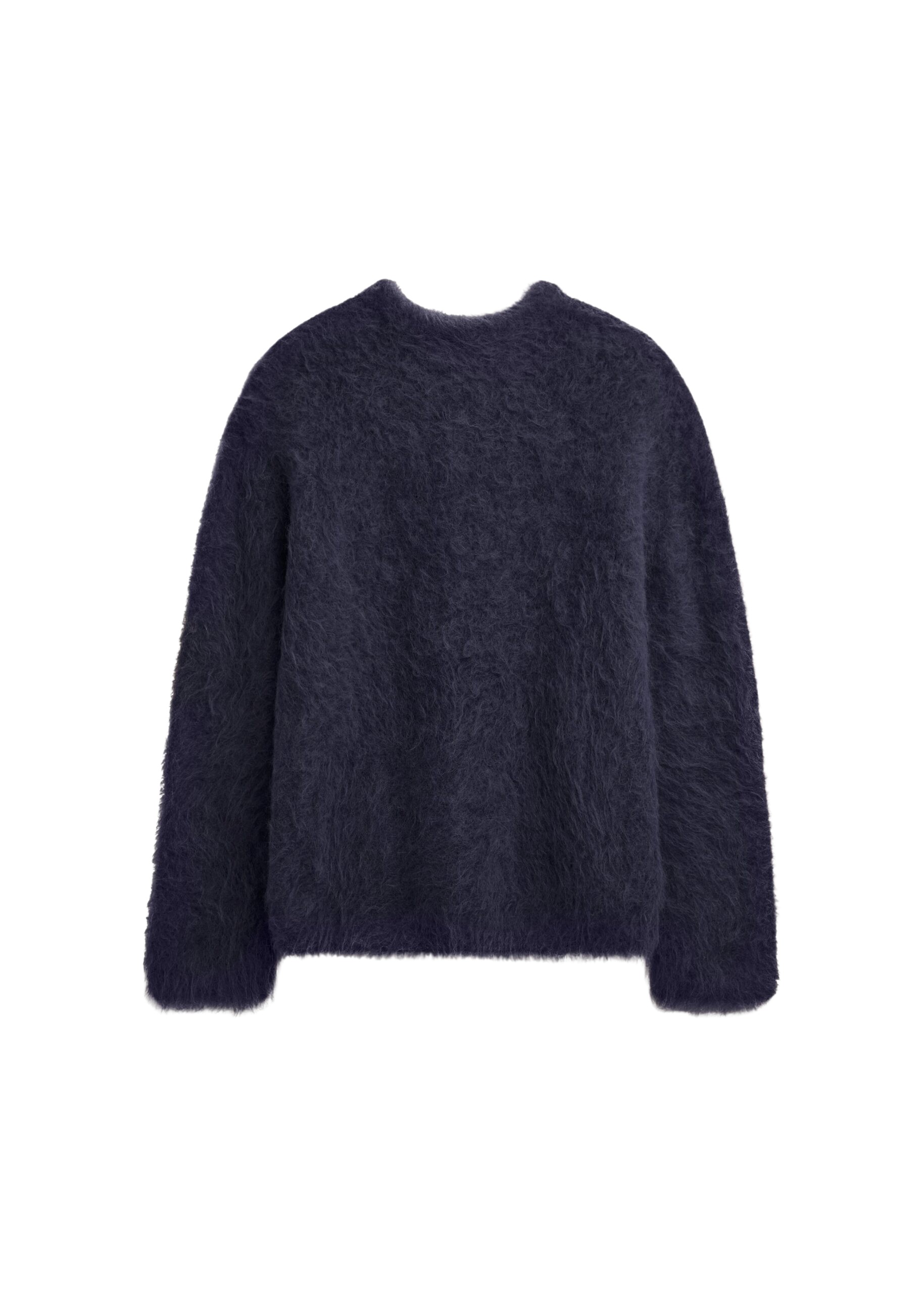 The Frankie Shop Willy Alpaca Knit Sweater - Navy - Oversized Minimalist Knitwear in Blue - Shop at Coveti