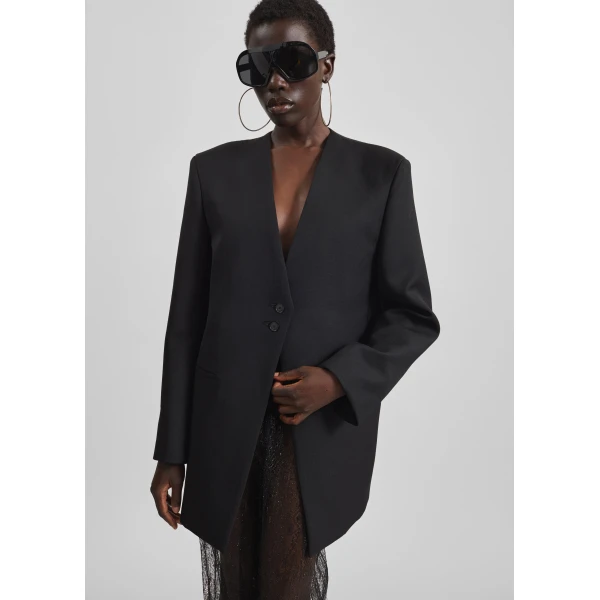 The Frankie Shop Winsen Collarless Blazer – Black, view 6