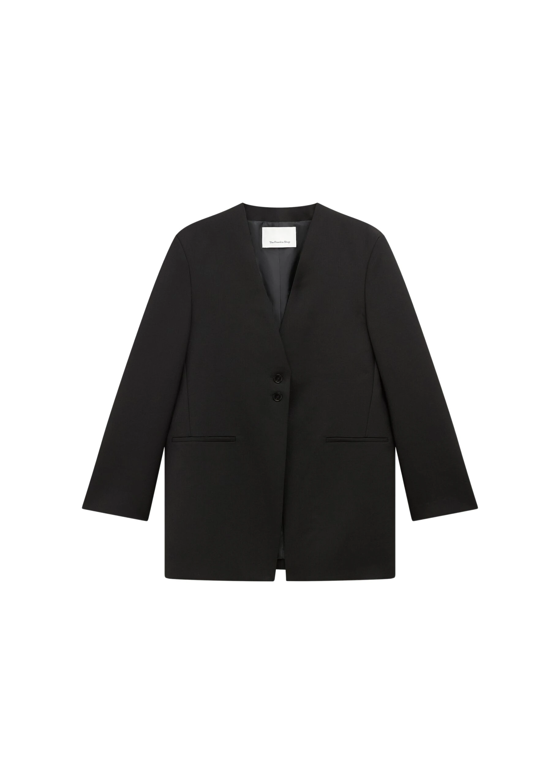 The-Frankie-Shop-Winsen-Collarless-Blazer-Black-coveti-scaled44430_nobg The Frankie Shop Winsen Collarless Blazer - Black - Oversized Minimalist Jackets in Black - Shop at Coveti