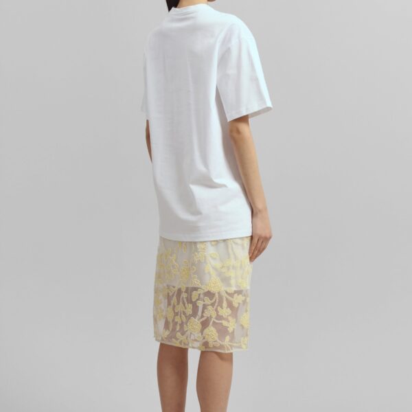 The Frankie Shop Yuri Boxy Super Soft Tee - White - Oversized Minimalist Tops in White - Shop at Coveti