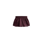 The Frankie Shop Zafra Satin Mini Shorts - Dark Plum - Oversized Minimalist Shorts in Purple - Shop at Coveti
