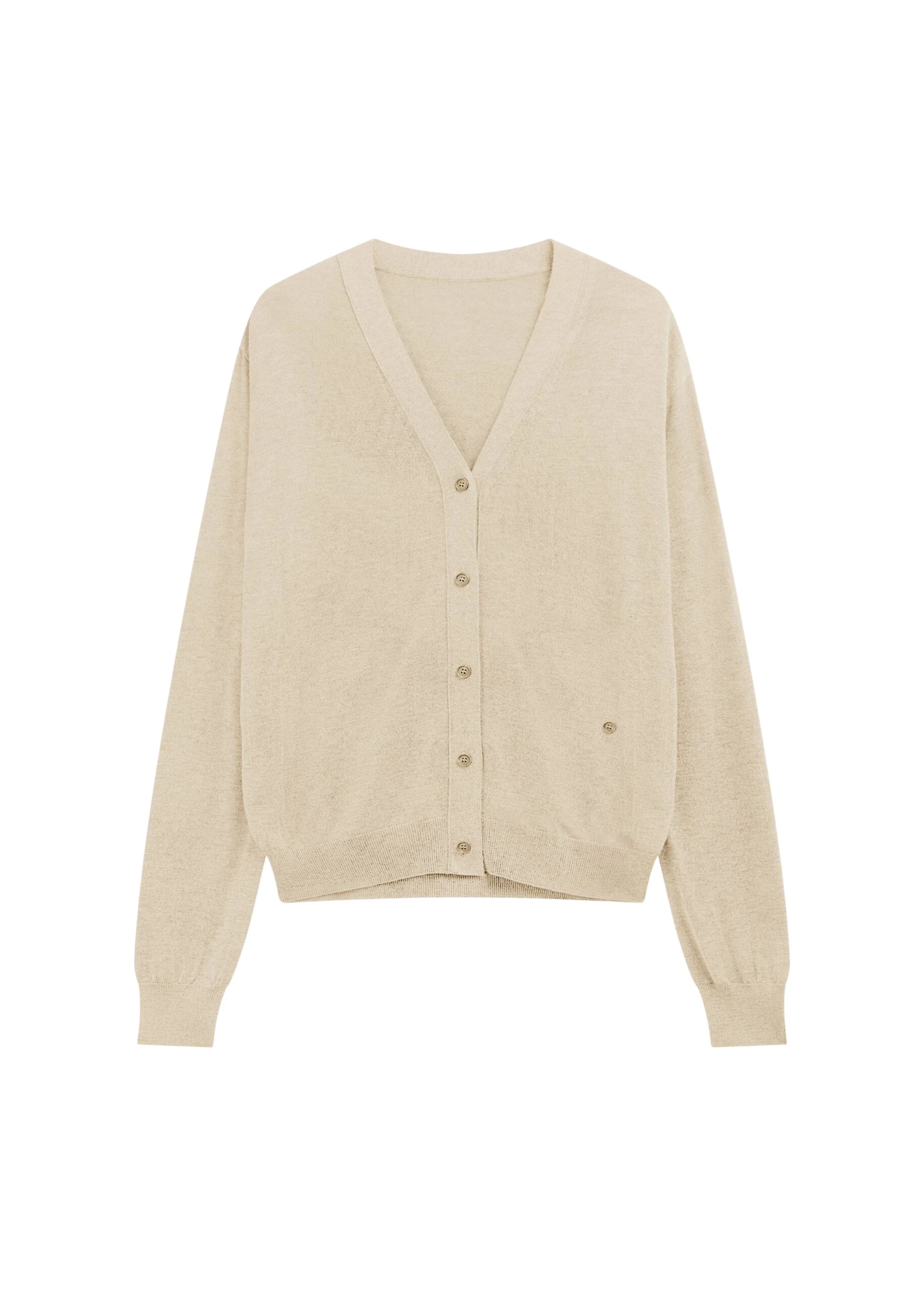 The-Frankie-Shop-Zina-V-Neck-Cardigan-Beige-coveti-scaled61254_nobg The Frankie Shop Zina V-Neck Cardigan - Beige - Oversized Minimalist Knitwear in Beige - Shop at Coveti