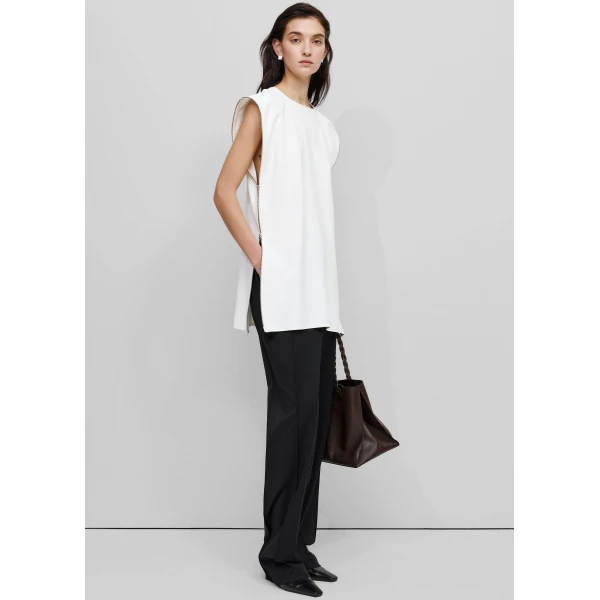 The Frankie Shop Zipper Tunic Top – White, view 4