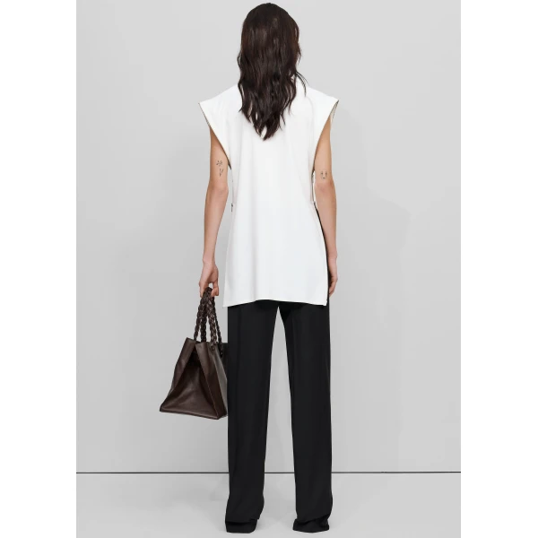 The Frankie Shop Zipper Tunic Top – White, view 5