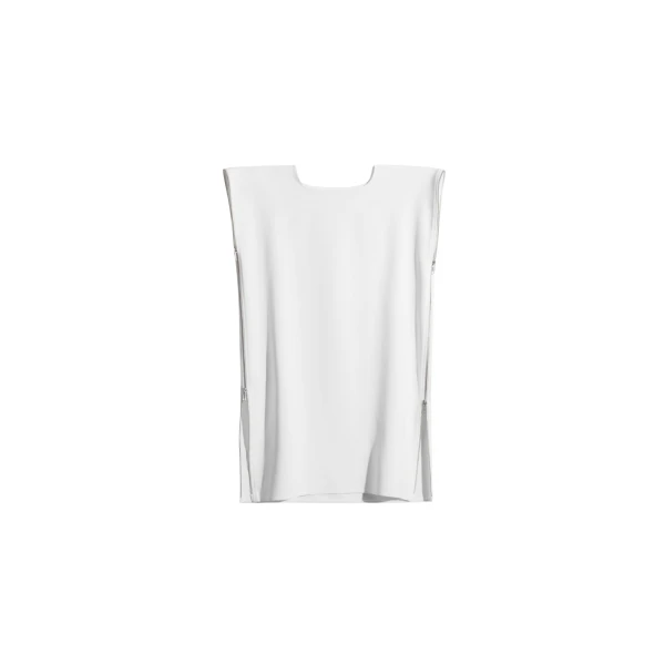 The Frankie Shop Zipper Tunic Top - White - Oversized Minimalist Tops in White - Shop at Coveti