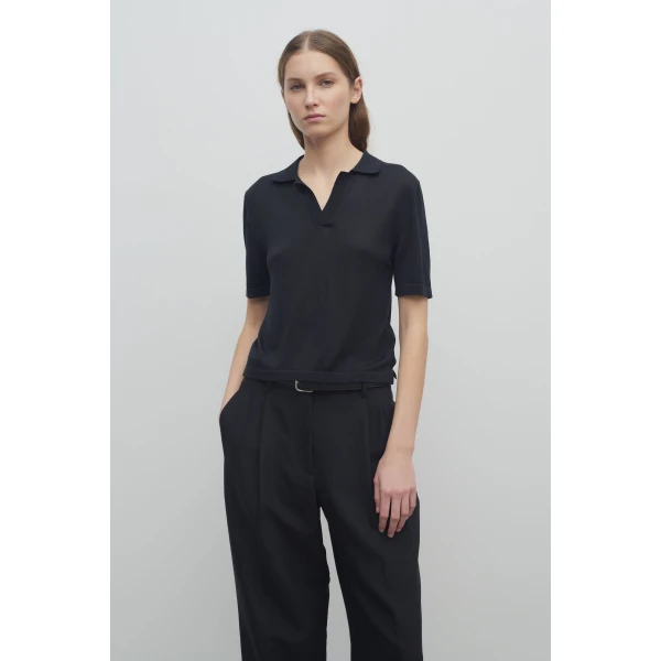 The Row Julianna Polo Top, view 3