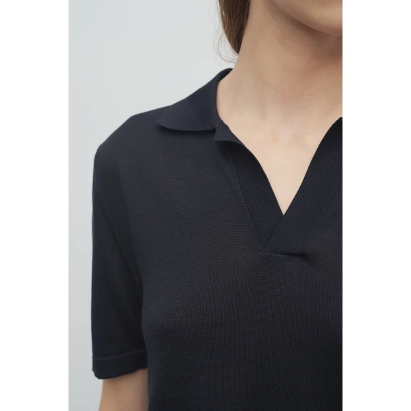 The Row Julianna Polo Top, view 6