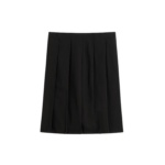 Totême Beaded Pleat Skirt Black - Skirts - Scandinavian Minimalist Luxury at Coveti