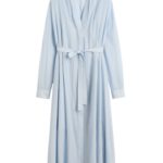 Totême Belted Cotton Voile Dress Sky - Dresses - Scandinavian Minimalist Luxury at Coveti