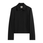 Totême Boxy Twill Jacket Black - Jackets - Scandinavian Minimalist Luxury at Coveti