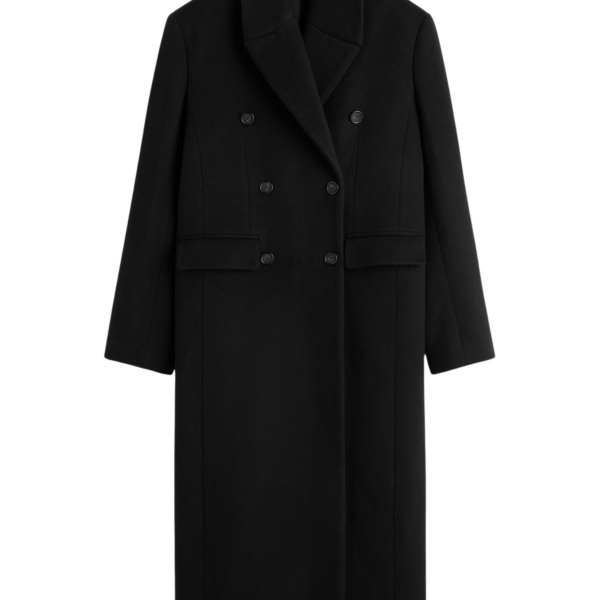 Totême Broad Coat Black - Coats - Scandinavian Minimalist Luxury at Coveti
