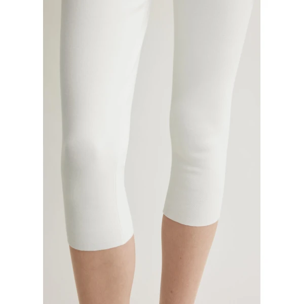 Totême Capri Knit Leggings Off-White - Pants - Scandinavian Minimalist Luxury at Coveti