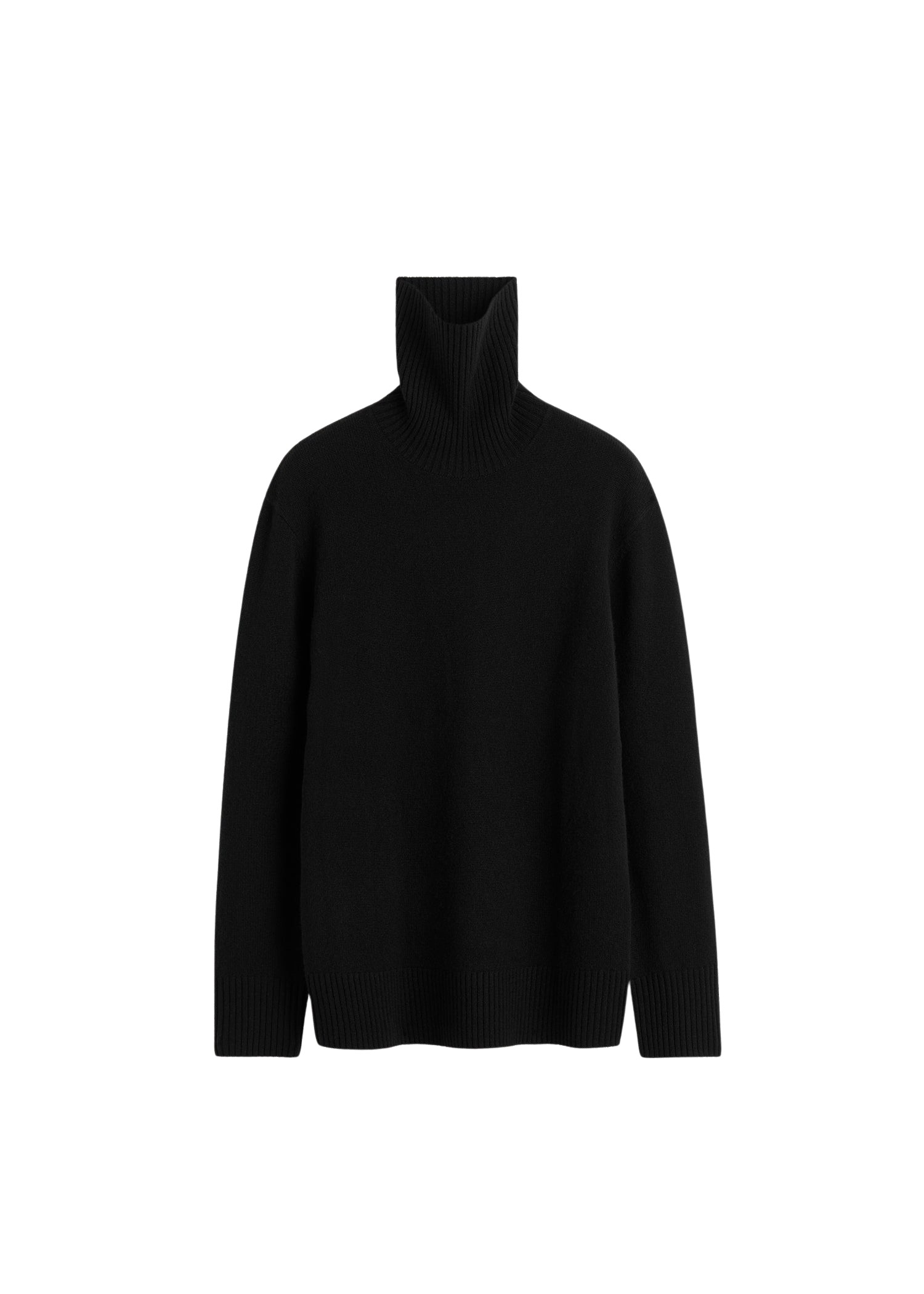 Totême Cashmere Turtleneck Black - Knitwear - Scandinavian Minimalist Luxury at Coveti