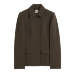 Totême Cinched Pocket Jacket Bark - Jackets - Scandinavian Minimalist Luxury at Coveti
