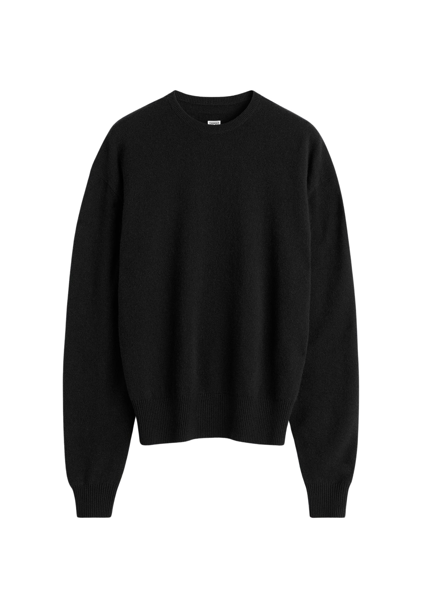 Toteme-Classic-Cashmere-Crew-Knit-Black64797_nobg Totême Classic Cashmere Crew Knit Black - Knitwear - Scandinavian Minimalist Luxury at Coveti