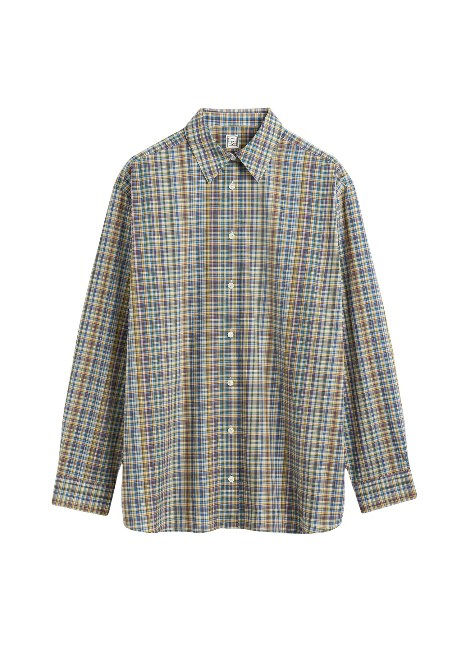 Toteme-Classic-Check-Shirt-BlueOrange14048_nobg Totême Classic Check Shirt Blue/Orange - Tops - Scandinavian Minimalist Luxury at Coveti