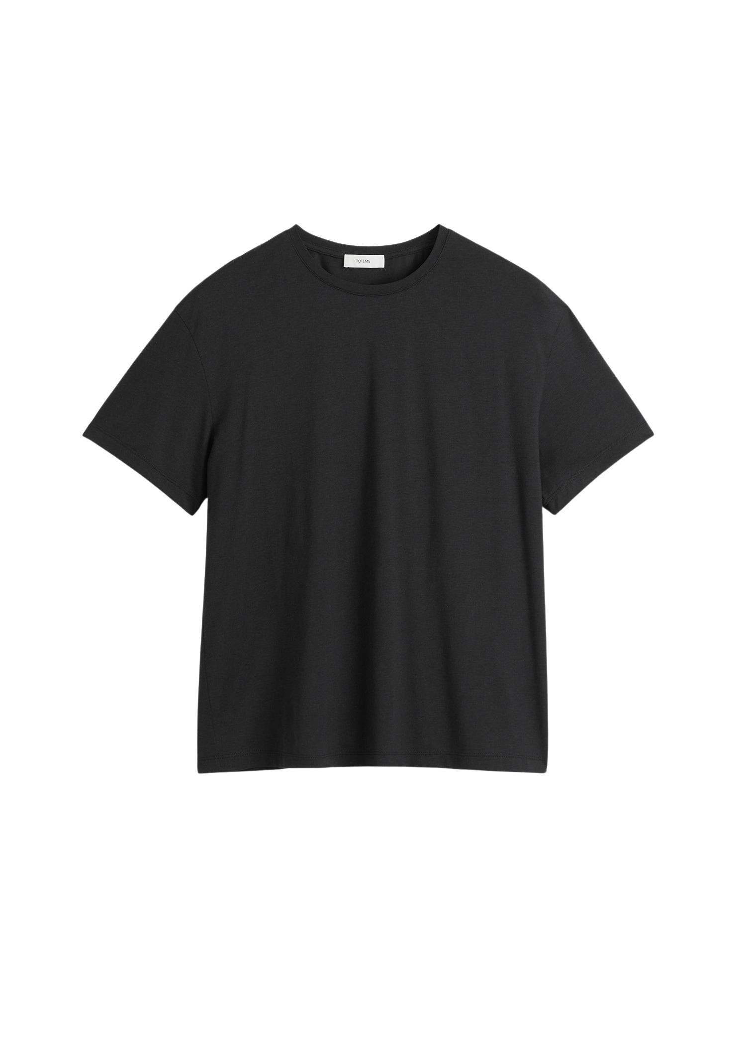 Totême Classic Tee Black - Tops - Scandinavian Minimalist Luxury at Coveti