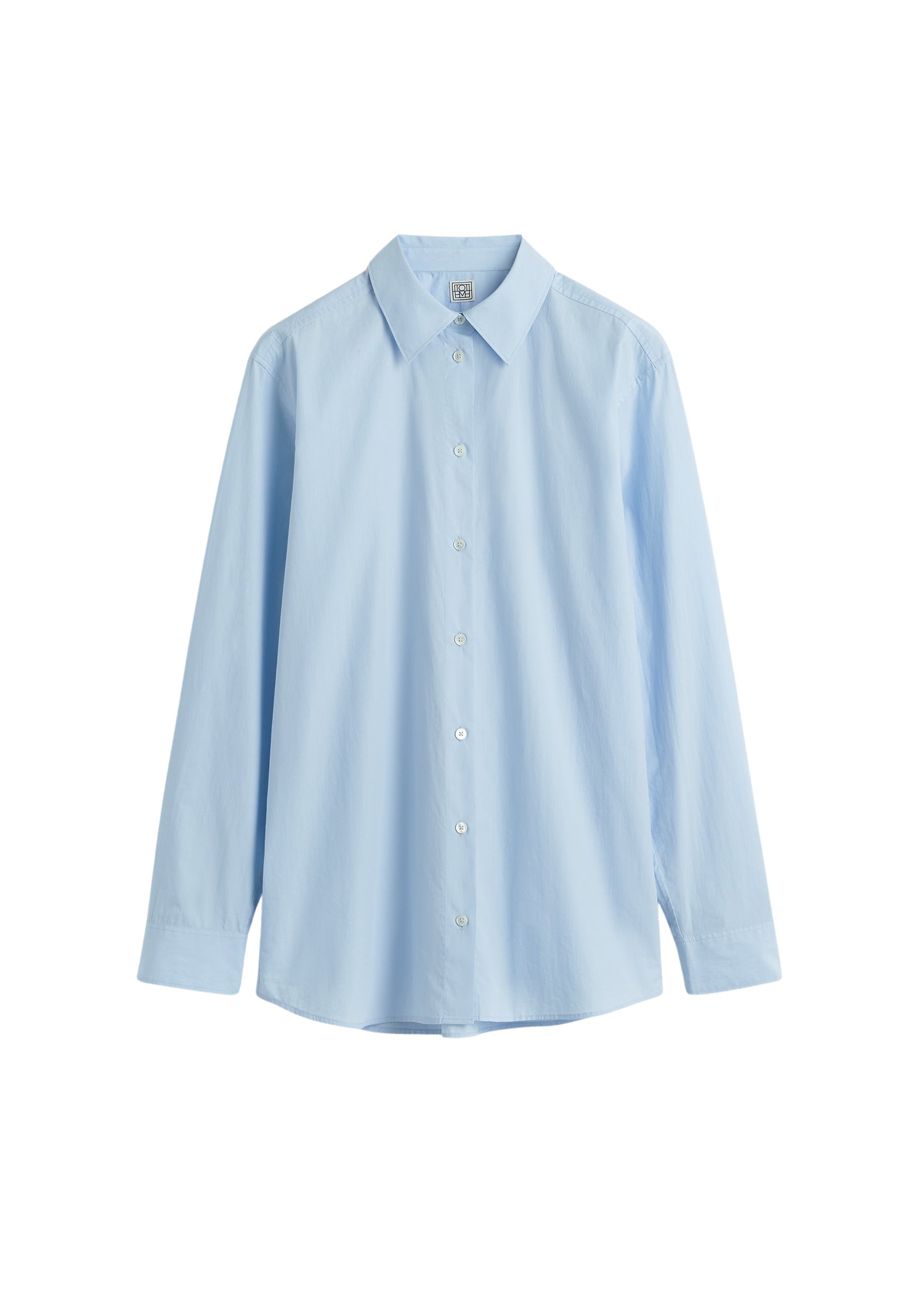 Totême Classic Tumbled Shirt Sky - Tops - Scandinavian Minimalist Luxury at Coveti