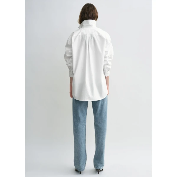Totême Classic Tumbled Shirt White - Tops - Scandinavian Minimalist Luxury at Coveti