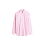 Totême Classic Tumbled Striped Shirt White/Bloom - Tops - Scandinavian Minimalist Luxury at Coveti