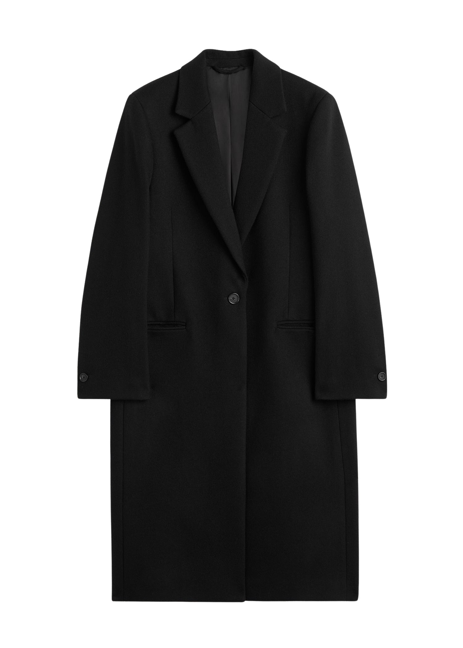 Toteme-Classic-Winter-Coat-Black50168_nobg Totême Classic Winter Coat Black - Coats - Scandinavian Minimalist Luxury at Coveti