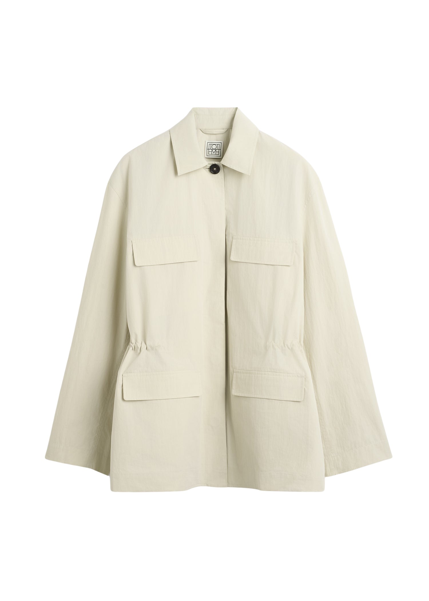 Toteme-Collared-Drawstring-Jacket-Oyster14914_nobg Totême Collared Drawstring Jacket Oyster - Jackets - Scandinavian Minimalist Luxury at Coveti
