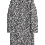 Totême Collarless Floral Coat White/Black - Coats - Scandinavian Minimalist Luxury at Coveti