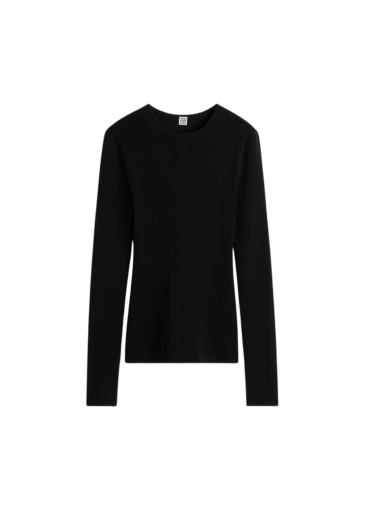 Toteme-Compact-Cotton-Top-Black39953_nobg Totême Compact Cotton Top Black - Tops - Scandinavian Minimalist Luxury at Coveti