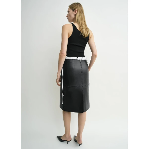 Totême Compact Knit Tank Black - Tops - Scandinavian Minimalist Luxury at Coveti
