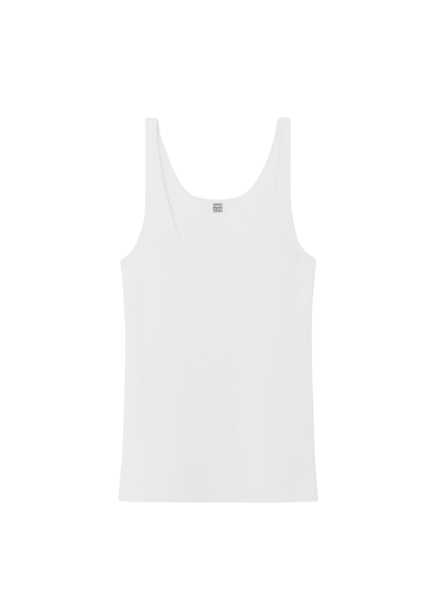 Toteme-Compact-Knit-Tank-White75434_nobg Totême Compact Knit Tank White - Tops - Scandinavian Minimalist Luxury at Coveti