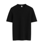 Totême Compact Knit Tee Black - Tops - Scandinavian Minimalist Luxury at Coveti