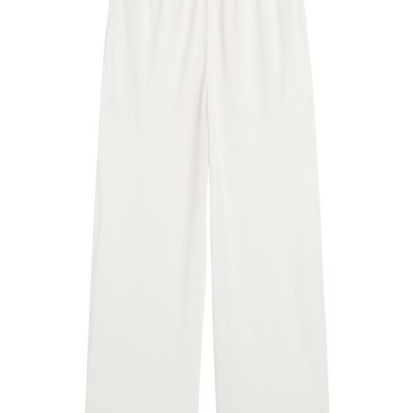 Totême Cotton Silk PJ Bottoms Off-White - Loungewear - Scandinavian Minimalist Luxury at Coveti