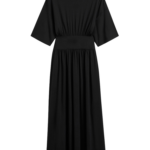 Totême Cotton Silk Tee Dress Black - Dresses - Scandinavian Minimalist Luxury at Coveti