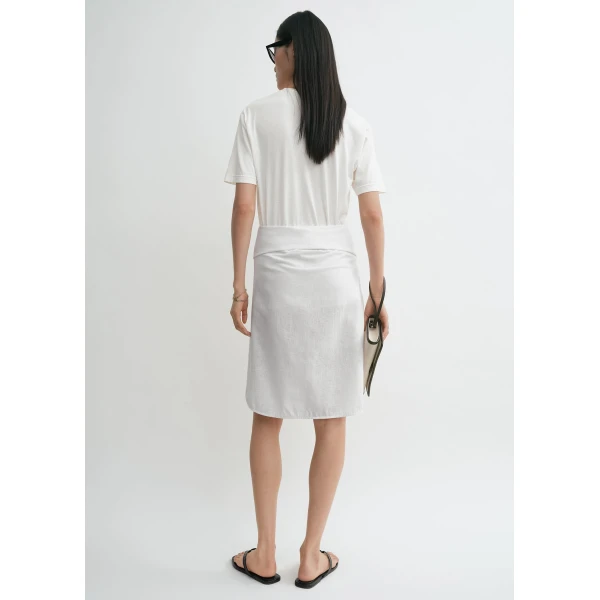 Totême Cotton Silk Tee Off-White - Tops - Scandinavian Minimalist Luxury at Coveti