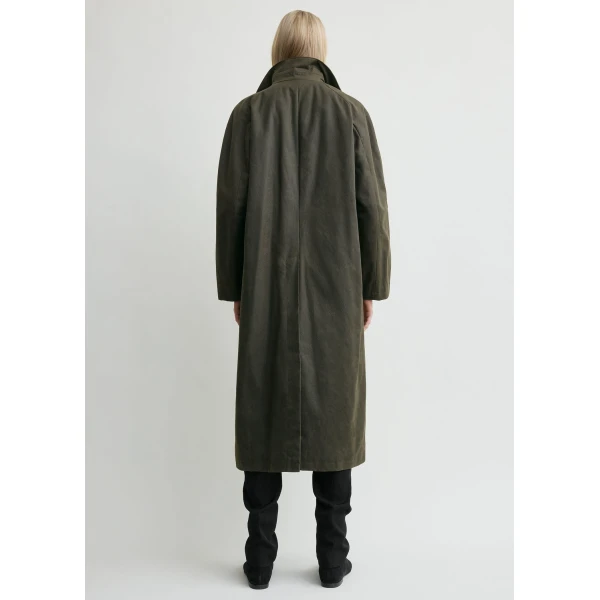 Totême Country Coat Forest - Coats - Scandinavian Minimalist Luxury at Coveti