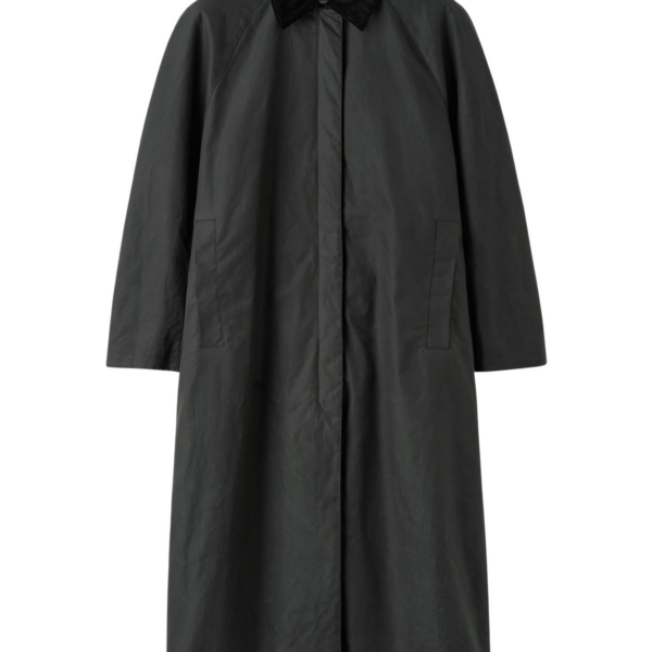 Totême Country Coat Washed Black - Coats - Scandinavian Minimalist Luxury at Coveti