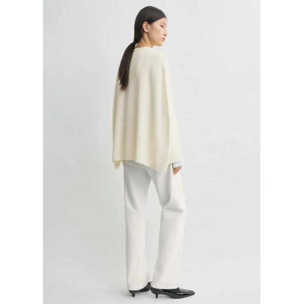 Totême Crew Cape Knit Ecru - Knitwear - Scandinavian Minimalist Luxury at Coveti
