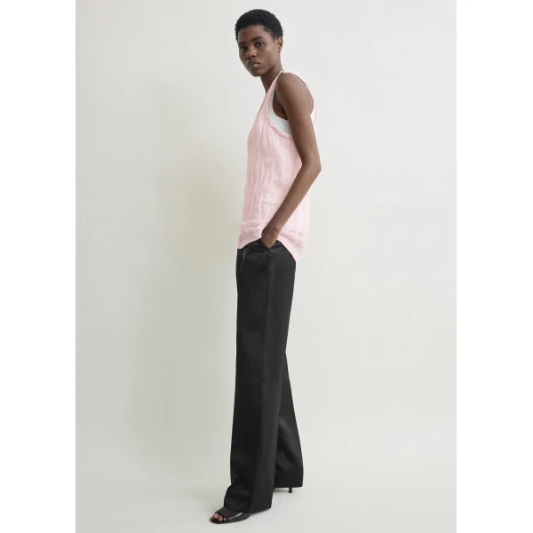 Totême Crinkled Gauze Tank Bloom - Tops - Scandinavian Minimalist Luxury at Coveti
