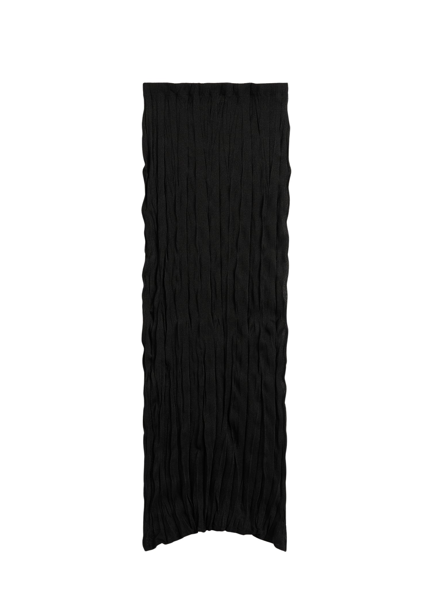 Totême Crinkled Knit Skirt Black - Skirts - Scandinavian Minimalist Luxury at Coveti