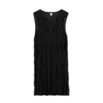 Totême Crinkled Knit Tank Black - Tops - Scandinavian Minimalist Luxury at Coveti