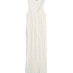 Totême Crinkled Knit Tank Dress White - Dresses - Scandinavian Minimalist Luxury at Coveti
