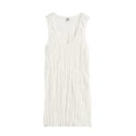 Totême Crinkled Knit Tank White - Tops - Scandinavian Minimalist Luxury at Coveti
