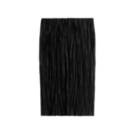 Totême Crinkled Linen Skirt Black - Skirts - Scandinavian Minimalist Luxury at Coveti
