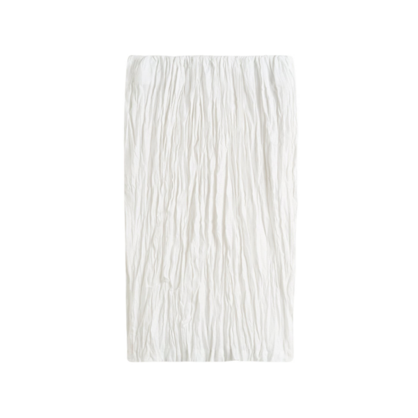 Totême Crinkled Linen Skirt White - Skirts - Scandinavian Minimalist Luxury at Coveti