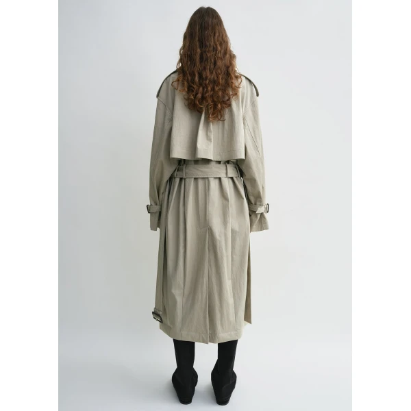 Totême Crisp Summer Trench Clay - Coats - Scandinavian Minimalist Luxury at Coveti
