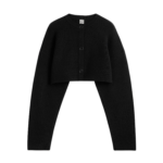 Toteme-Cropped-Oversized-Cardigan-Black87554_nobg Totême Cropped Oversized Cardigan Black - Knitwear - Scandinavian Minimalist Luxury at Coveti