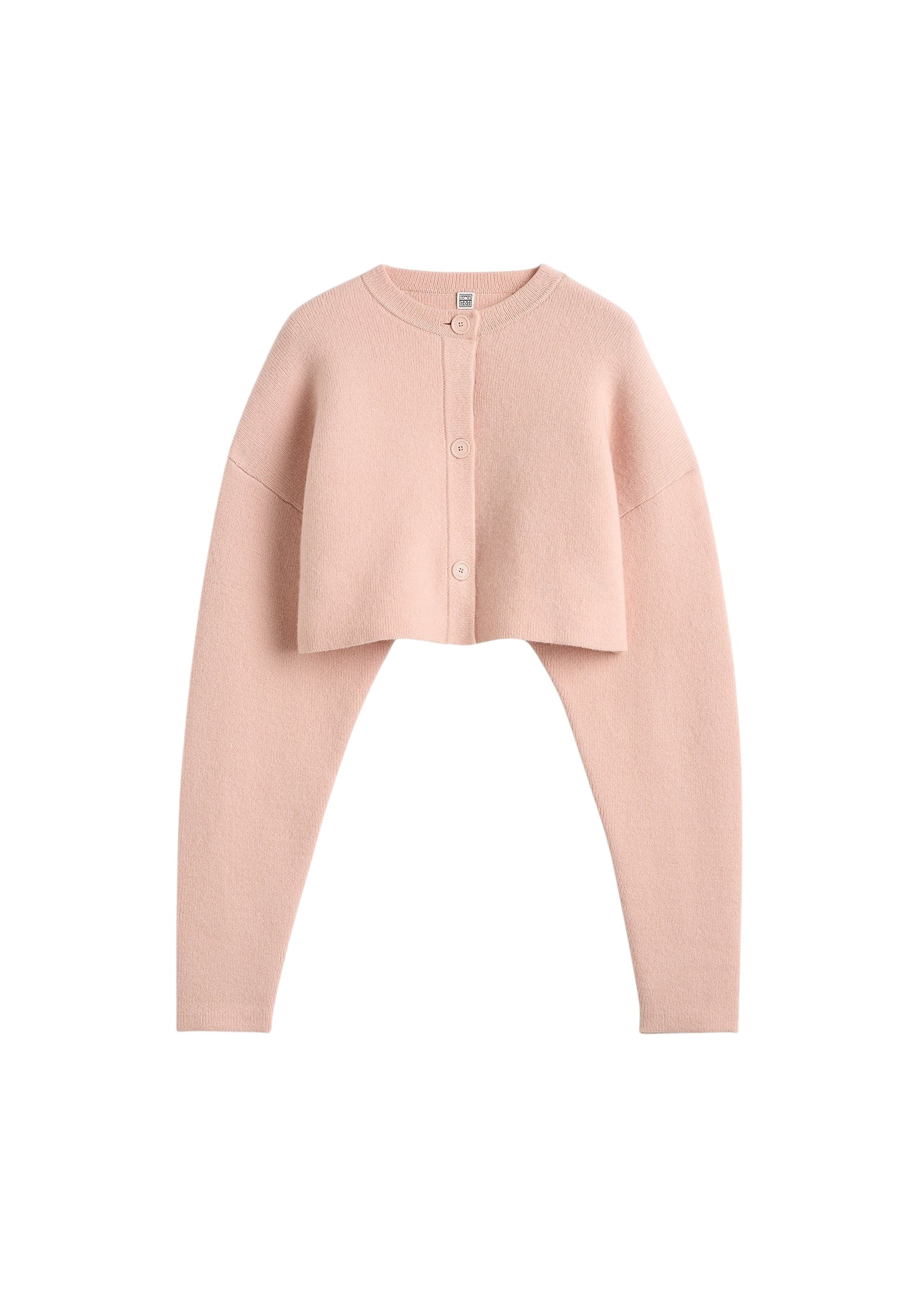 Toteme-Cropped-Oversized-Cardigan-Flamingo72379_nobg Totême Cropped Oversized Cardigan Flamingo - Knitwear - Scandinavian Minimalist Luxury at Coveti