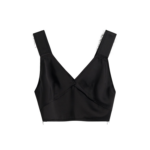 Totême Cropped Satin Camisole Black - Tops - Scandinavian Minimalist Luxury at Coveti