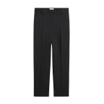 Totême Cropped Suit Trousers Washed Black - Pants - Scandinavian Minimalist Luxury at Coveti