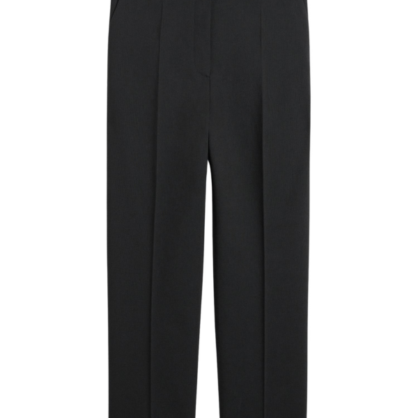Totême Cropped Suit Trousers Washed Black - Pants - Scandinavian Minimalist Luxury at Coveti